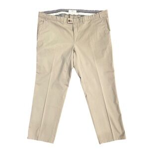 Brax Style Evans Chino Pants Mens 44 x 34 Beige khaki Flat Front pants